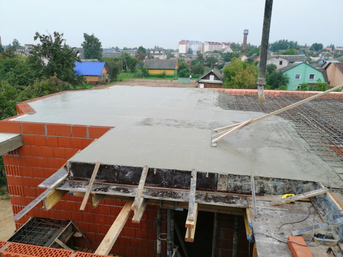 Этап 3. Заливка плиты перекрытия бетоном